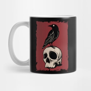 Raven On Skull Mug